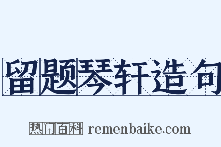 留题琴轩造句是什么意思的图片